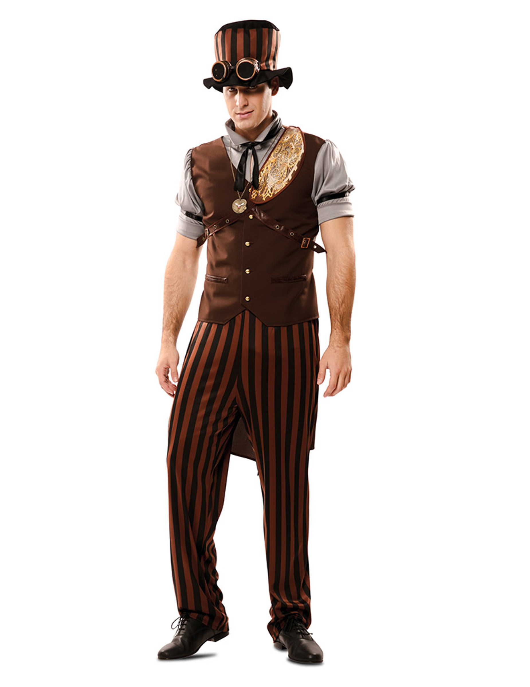 Steampunk-Kostüm für Herren Steampunk-Outfit braun-schwarz von EUROCARNAVALES