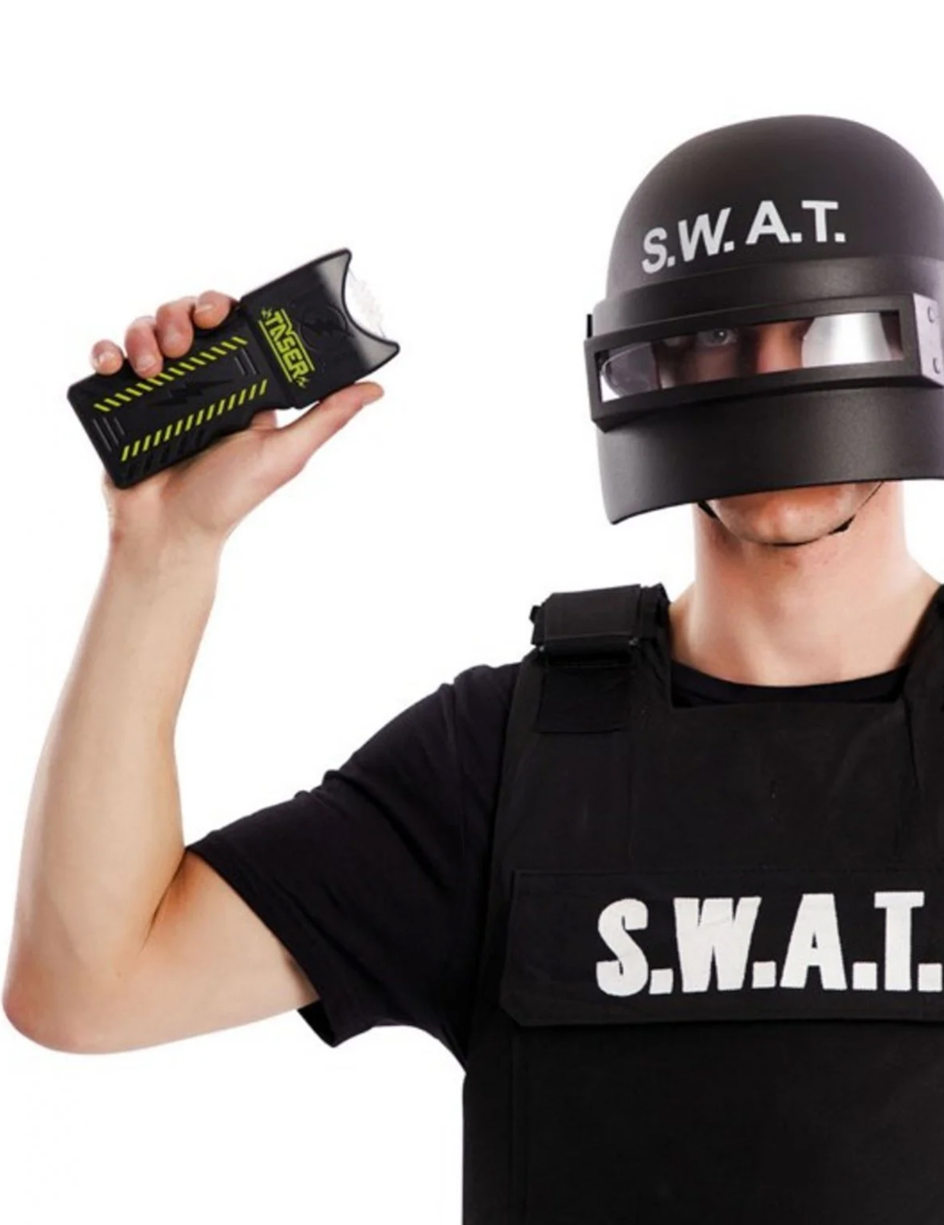 Taser SWAT-Accessoire Fasching schwarz 7 cm von EUROCARNAVALES