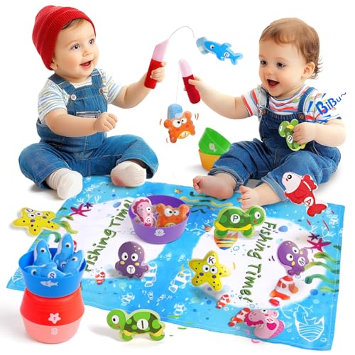 Angelspiel Montessori Spielzeug ab 1,2 Jahren – Kinderspielzeug zum Zählen lernen, Farben sortieren, Formen erkennen, Baby-Motorikspielzeug | Stoff Fische Angelspiel,Geschenk für Kleinkinder ab 1 Jahr Angelspiel Montessori Spielzeug ab 1,2 Jahren – Kinderspielzeug zum Zählen lernen, Farben sortieren, Formen erkennen, Baby-Motorikspielzeug | Stoff Fische Angelspiel,Geschenk für Kleinkinder ab 1 Jahr von EURYUNG