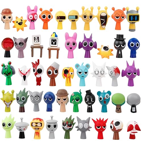 EUXOEUOX Wenda Actionfiguren-Spielzeug-Set, 48-teilig, Pinki, Clukr, Jevin, PVC-Spielzeug, Sammlerstück für Display-Enthusiasten von EUXOEUOX
