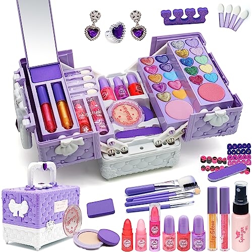 Kinderschminke Set - Schminkkoffer Mädchen Spielzeug, Geschenke für Kinder 4-12 Jahre von EVACOK