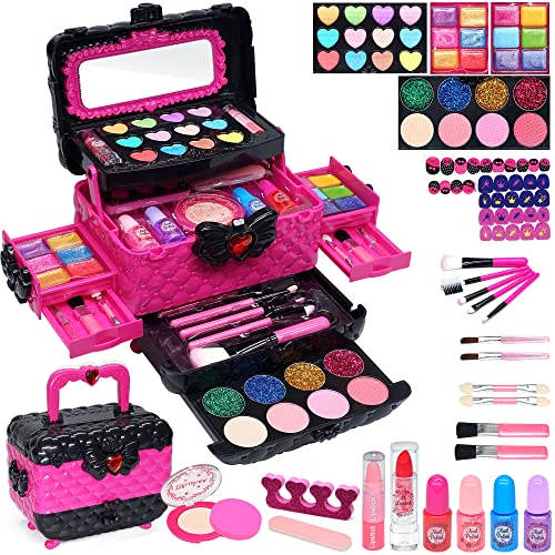 Kinderschminke Set Mädchen Kinder Make Up Set - 57PCS Kinder Schminkkoffer Mädchen Spielzeug,Kinder Schminkset Mädchen,Halloween Weihnachts Geburtstags Geschenke für Mädchen 4 5 6 7 8 9 10-12 Jahre Kinderschminke Set Mädchen Kinder Make Up Set - 57PCS Kinder Schminkkoffer Mädchen Spielzeug,Kinder Schminkset Mädchen,Halloween Weihnachts Geburtstags Geschenke für Mädchen 4 5 6 7 8 9 10-12 Jahre von EVACOK