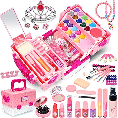 Kinderschminke Set Mdchen Kinder Make Up Set - Kinder Schminkset Mdchen,Kinder Schminkkoffer Mdchen Spielzeug, Halloween Weihnachts Geburtstags Geschenke fr Mdchen 4-12Jahre Rosa von EVACOK