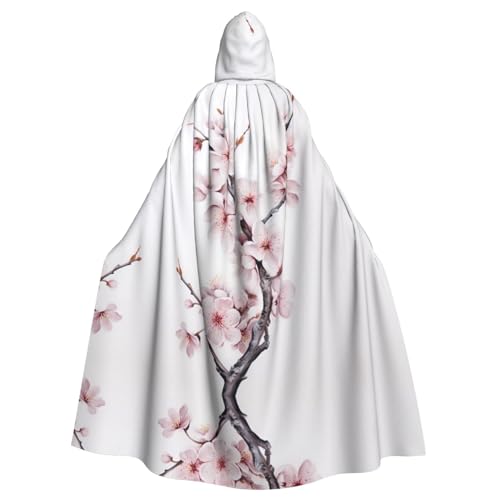 EVANEM Cherry Blossoms Tree Hooded Cape, Unisex Adult Cape, Halloween Christmas Party Cosplay Costume von EVANEM
