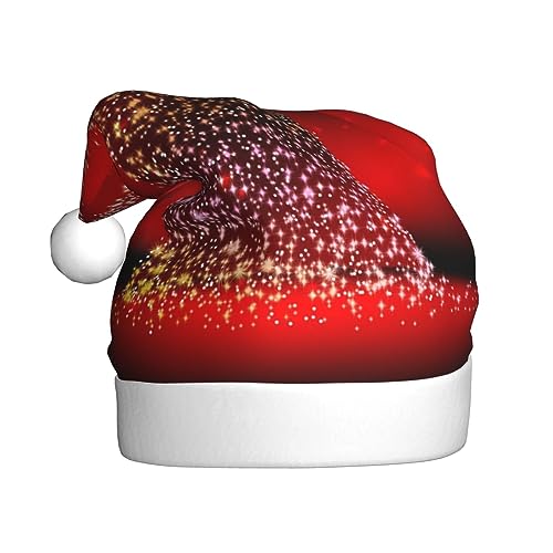 EVANEM Glitzernde Weihnachtsmütze für Erwachsene, leuchtende Weihnachtsmütze, Plüschmütze für Neujahr, Party und Feiertagsveranstaltung von EVANEM