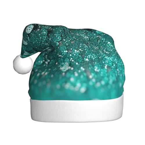 EVANEM Türkis Glitzer Weihnachtsmütze Erwachsene Unisex Weihnachtsmütze für Weihnachtsdekoration Neujahr Urlaub Party Supplies EVANEM Türkis Glitzer Weihnachtsmütze Erwachsene Unisex Weihnachtsmütze für Weihnachtsdekoration Neujahr Urlaub Party Supplies von EVANEM