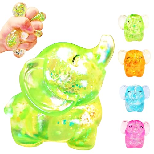 Squishy Elephant Sugar Stress Balls Glitter Toys von EVDERS