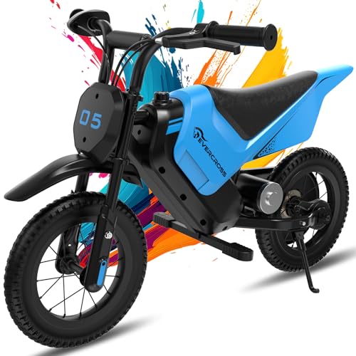EVERCROSS Blue Elektro Motorrad for Kid, Elektro Motocross, 2-Geschwindigkeitsmodi, 150W Motor,Doppelte Stoßdämpfung EVERCROSS Blue Elektro Motorrad for Kid, Elektro Motocross, 2-Geschwindigkeitsmodi, 150W Motor,Doppelte Stoßdämpfung von EVERCROSS