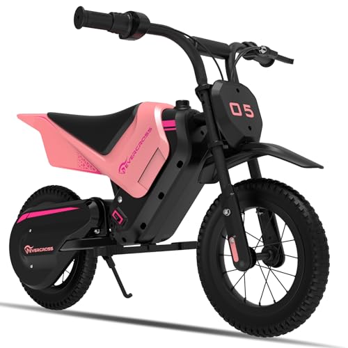EVERCROSS EV05M Elektromotorrad Kinder, 150W Elektromotorrad, 8/16 km/h Geschwindigkeitsmodus & 10 km Langstrecken-Elektromotorrad, 12'' Moto Cross für Kinder von 3-12 Jahren von EVERCROSS