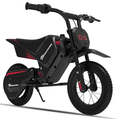 EVERCROSS EV05M Elektromotorrad Kinder, 150W Elektromotorrad, 8/16 km/h Geschwindigkeitsmodus & 10 km Langstrecken-Elektromotorrad, 12'' Moto Cross für Kinder von 3-12 Jahren von EVERCROSS