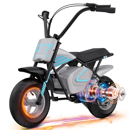 EVERCROSS EV07M Kinder Elektro-Motorrad mit 11“ Reifen, 20km/h Geschwindigkeit & 15km Reichweite, geeignet für 3-10 jährige Jungen & Mädchen von EVERCROSS