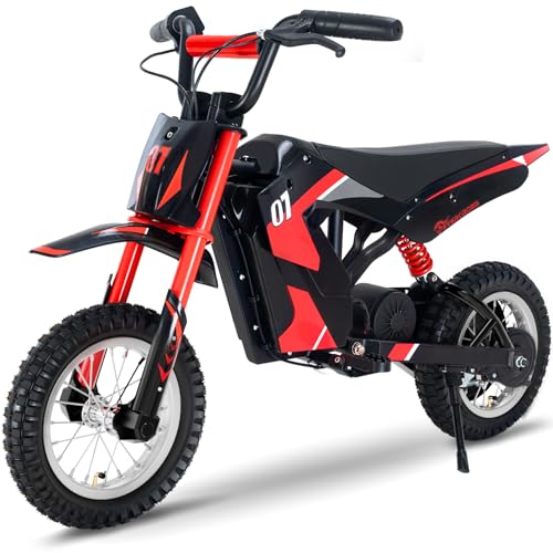 EVERCROSS EV12M Elektro Motorrad Kinder, Elektromotorrad mit 300W Motor, 8/12/25 KMH Geschwindigkeitsmodus, 15KM Lange Reichweite, 12 Zoll Luftreifen, Moto Cross für Kinder von 3–12 Jahren von EVERCROSS