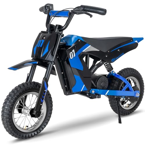 EVERCROSS EV12M Elektro Motorrad Kinder, Elektromotorrad mit 300W Motor, 8/12/25 KMH Geschwindigkeitsmodus, 15KM Lange Reichweite, 12 Zoll Luftreifen, Moto Cross für Kinder von 3–12 Jahren von EVERCROSS