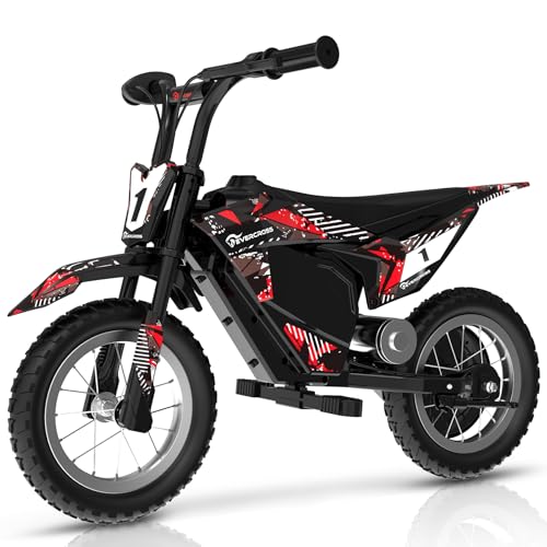 EVERCROSS EV13M Elektromotorrad Kinder, 150W Elektromotorrad, 8/16 km/h Geschwindigkeitsmodus & 12 km Langstrecken-Elektromotorrad, 12'' Moto Cross für Kinder von 3-12 Jahren von EVERCROSS