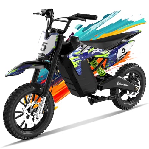 EVERCROSS EV65M Elektro Motorrad, Elektro Motocross mit 48V 7.8Ah, 10/20/30 KMH Geschwindigkeitsmodus, 500W Motor, 14''Luftreifen, Doppelte Stoßdämpfung,Elektromotorrad für Alter 12+ Jahren EVERCROSS EV65M Elektro Motorrad, Elektro Motocross mit 48V 7.8Ah, 10/20/30 KMH Geschwindigkeitsmodus, 500W Motor, 14''Luftreifen, Doppelte Stoßdämpfung,Elektromotorrad für Alter 12+ Jahren von EVERCROSS