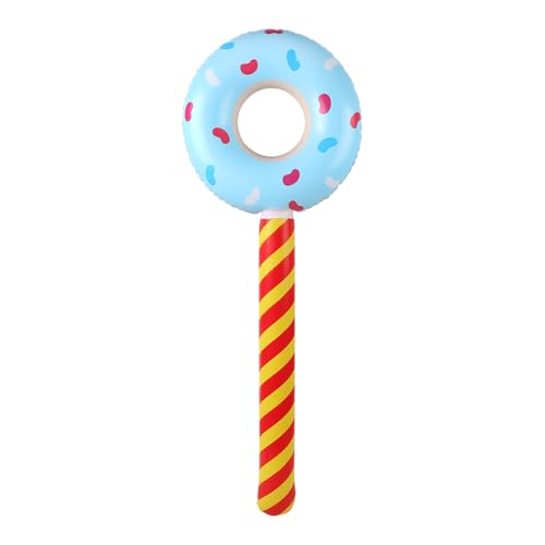 Aufblasbarer Donut-Stab, aufblasbarer Lutscher, großer Bonbon-Float, Donut-Form, Ballon, Süßigkeiten-Thema, Geburtstagsparty-Dekoration, Halloween, Babyparty, Partyzubehör, 81,3 cm (32 Zoll) (blau) von EVERMARKET