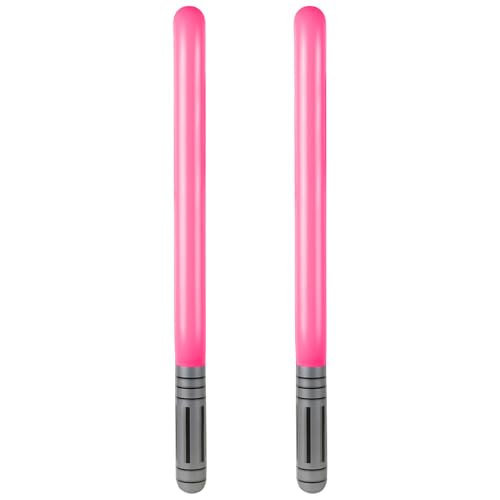 EVERMARKET Aufblasbares Lichtschwert, aufblasbares Lichtschwert, Spielzeug, Partytüten, Strumpffüller, Sternschwerter, Spielzeug für Wars-Motto-Party, Cosplay, Partygeschenke (Rosa) von EVERMARKET