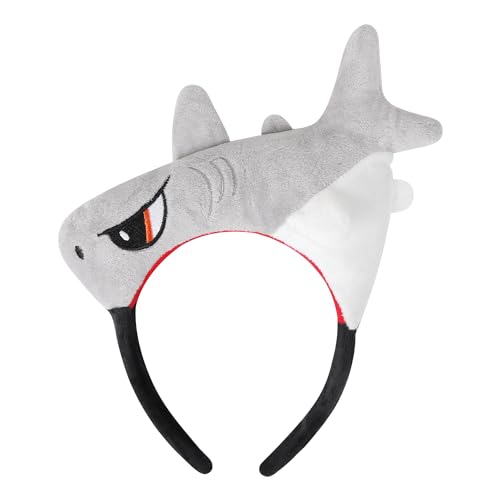 EVERMARKET Blauer Hai-Haarreif, Plüsch, Meerestier-Stirnband, Halloween, Weihnachten, Festival, Mottoparty, Tier, Cosplay, Kostüm, Stirnbänder EVERMARKET Blauer Hai-Haarreif, Plüsch, Meerestier-Stirnband, Halloween, Weihnachten, Festival, Mottoparty, Tier, Cosplay, Kostüm, Stirnbänder von EVERMARKET