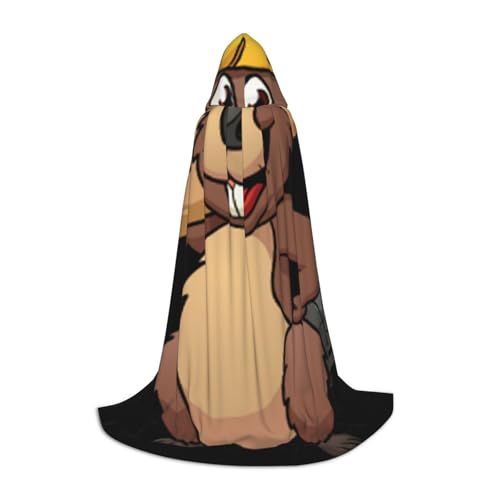 EVIUS Halloween Bodenlanger Kapuzenumhang Biber Arbeitsdruck Kapuzenumhang für Teenager EVIUS Halloween Bodenlanger Kapuzenumhang Biber Arbeitsdruck Kapuzenumhang für Teenager von EVIUS