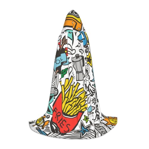 EVIUS Halloween Bodenlanger Kapuzenumhang Comedys Kunstdruck Kapuzenumhang für Teenager EVIUS Halloween Bodenlanger Kapuzenumhang Comedys Kunstdruck Kapuzenumhang für Teenager von EVIUS