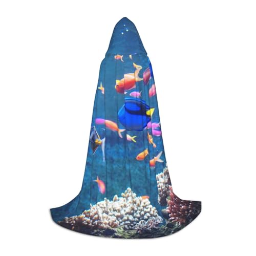 EVIUS Halloween Bodenlanger Kapuzenumhang Fischdruck Kapuzenumhang für Teenager EVIUS Halloween Bodenlanger Kapuzenumhang Fischdruck Kapuzenumhang für Teenager von EVIUS