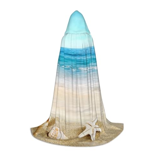 EVIUS Halloween Bodenlanger Kapuzenumhang Muscheln Sanddruck Kapuzenumhang für Teenager EVIUS Halloween Bodenlanger Kapuzenumhang Muscheln Sanddruck Kapuzenumhang für Teenager von EVIUS