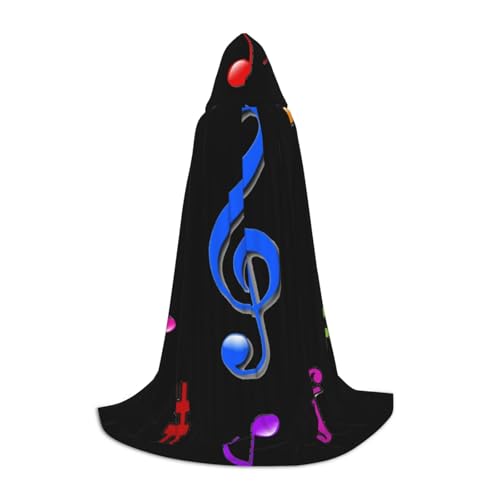 EVIUS Halloween Bodenlanger Kapuzenumhang Musikdruck Kapuzenumhang für Teenager EVIUS Halloween Bodenlanger Kapuzenumhang Musikdruck Kapuzenumhang für Teenager von EVIUS