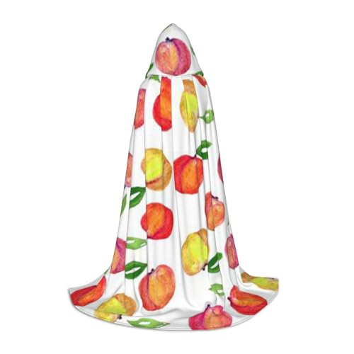 EVIUS Halloween Bodenlanger Kapuzenumhang Pfirsichdruck Blattdruck Kapuzenumhang für Teenager EVIUS Halloween Bodenlanger Kapuzenumhang Pfirsichdruck Blattdruck Kapuzenumhang für Teenager von EVIUS