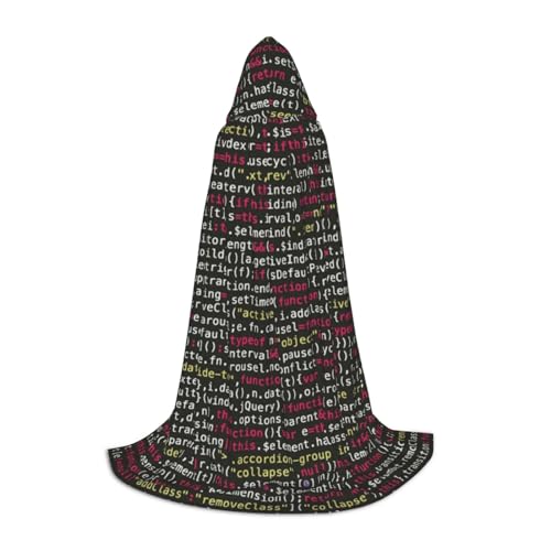 EVIUS Halloween Bodenlanger Kapuzenumhang Programmierer Programmiercode Druck Kapuzenumhang für Teenager EVIUS Halloween Bodenlanger Kapuzenumhang Programmierer Programmiercode Druck Kapuzenumhang für Teenager von EVIUS