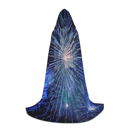 EVIUS Halloween Bodenlanger Kapuzenumhang Silvester Pyrotechnik-Druck Kapuzenumhang für Teenager EVIUS Halloween Bodenlanger Kapuzenumhang Silvester Pyrotechnik-Druck Kapuzenumhang für Teenager von EVIUS