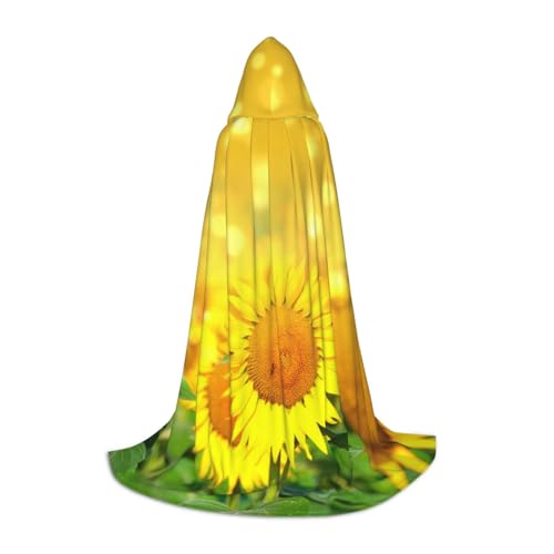 EVIUS Halloween Bodenlanger Kapuzenumhang Sonnenblumenfelddruck Kapuzenumhang für Teenager EVIUS Halloween Bodenlanger Kapuzenumhang Sonnenblumenfelddruck Kapuzenumhang für Teenager von EVIUS