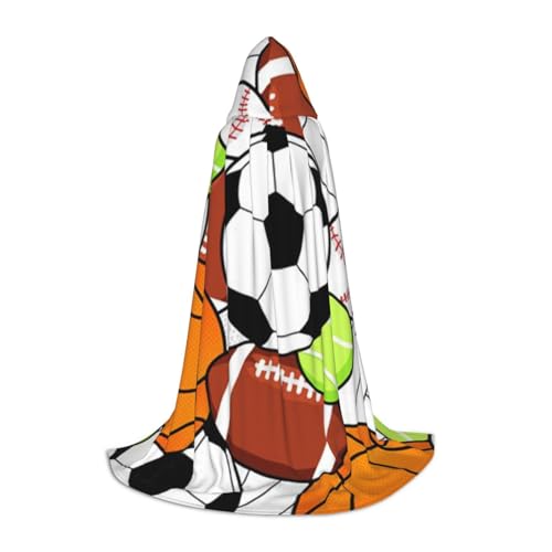 EVIUS Halloween Bodenlanger Kapuzenumhang Sport Balldruck Kapuzenumhang für Teenager EVIUS Halloween Bodenlanger Kapuzenumhang Sport Balldruck Kapuzenumhang für Teenager von EVIUS