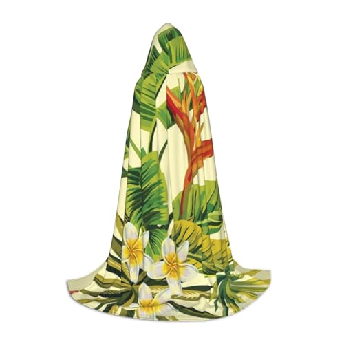 EVIUS Halloween Bodenlanger Kapuzenumhang mit blühendem Pflanzendruck, Kapuzenumhang für Teenager EVIUS Halloween Bodenlanger Kapuzenumhang mit blühendem Pflanzendruck, Kapuzenumhang für Teenager von EVIUS