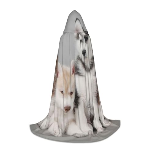 EVIUS Halloween Bodenlanger Kapuzenumhang mit schönem Hundeaufdruck, Kapuzenumhang für Teenager EVIUS Halloween Bodenlanger Kapuzenumhang mit schönem Hundeaufdruck, Kapuzenumhang für Teenager von EVIUS
