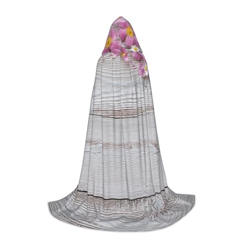 EVIUS Halloween Bodenlanger Kapuzenumhang rosa Blumendruck Kapuzenumhang für Teenager EVIUS Halloween Bodenlanger Kapuzenumhang rosa Blumendruck Kapuzenumhang für Teenager von EVIUS