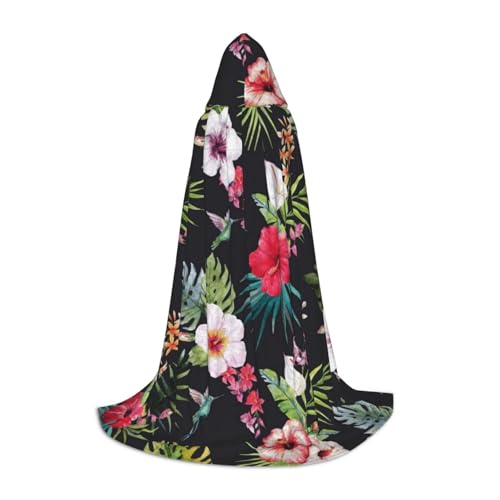 EVIUS Halloween-Umhang mit Kapuze, bodenlang, Blumendruck, Kapuzenumhang für Teenager EVIUS Halloween-Umhang mit Kapuze, bodenlang, Blumendruck, Kapuzenumhang für Teenager von EVIUS