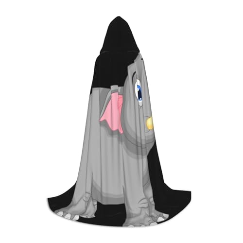 EVIUS Halloween-Umhang mit Kapuze, bodenlang, Cartoon-Elefanten-Druck, Kapuzenumhang für Teenager EVIUS Halloween-Umhang mit Kapuze, bodenlang, Cartoon-Elefanten-Druck, Kapuzenumhang für Teenager von EVIUS