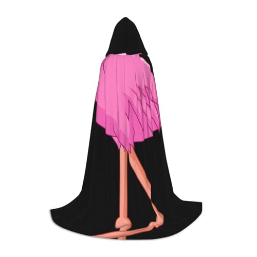 EVIUS Halloween-Umhang mit Kapuze, bodenlang, Cartoon-Flamingo-Druck, Kapuzenumhang für Teenager EVIUS Halloween-Umhang mit Kapuze, bodenlang, Cartoon-Flamingo-Druck, Kapuzenumhang für Teenager von EVIUS