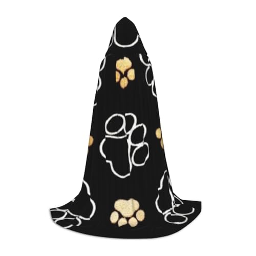 EVIUS Halloween-Umhang mit Kapuze, bodenlang, Hundeklauen-Druck, Kapuzenumhang für Teenager EVIUS Halloween-Umhang mit Kapuze, bodenlang, Hundeklauen-Druck, Kapuzenumhang für Teenager von EVIUS