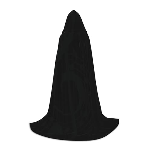 EVIUS Halloween-Umhang mit Kapuze, bodenlang, Musik-Symbol-Druck, Kapuzenumhang für Teenager EVIUS Halloween-Umhang mit Kapuze, bodenlang, Musik-Symbol-Druck, Kapuzenumhang für Teenager von EVIUS