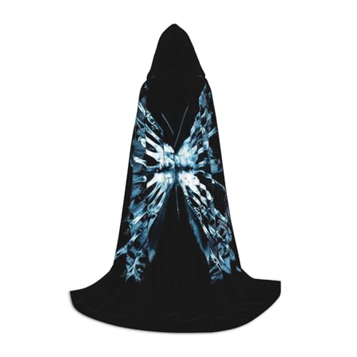 EVIUS Halloween-Umhang mit Kapuze, bodenlang, Schmetterlings-Druck, Kapuzenumhang für Teenager EVIUS Halloween-Umhang mit Kapuze, bodenlang, Schmetterlings-Druck, Kapuzenumhang für Teenager von EVIUS