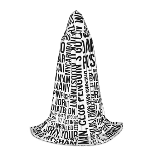 EVIUS Halloween-Umhang mit Kapuze, bodenlang, Spiel-Zitate, bedruckt, Kapuzenumhang für Teenager EVIUS Halloween-Umhang mit Kapuze, bodenlang, Spiel-Zitate, bedruckt, Kapuzenumhang für Teenager von EVIUS