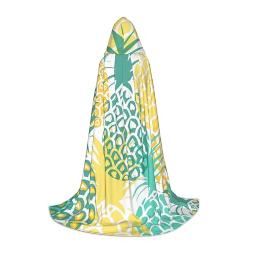 EVIUS Halloween-Umhang mit Kapuze, bodenlang, tropischer Ananas-Druck, Kapuzenumhang für Teenager EVIUS Halloween-Umhang mit Kapuze, bodenlang, tropischer Ananas-Druck, Kapuzenumhang für Teenager von EVIUS