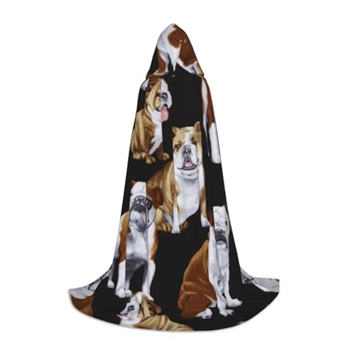 Halloween Bodenlanger Kapuzenumhang Englische Bulldoggen Druck Kapuzenumhang für Teenager Halloween Bodenlanger Kapuzenumhang Englische Bulldoggen Druck Kapuzenumhang für Teenager von EVIUS