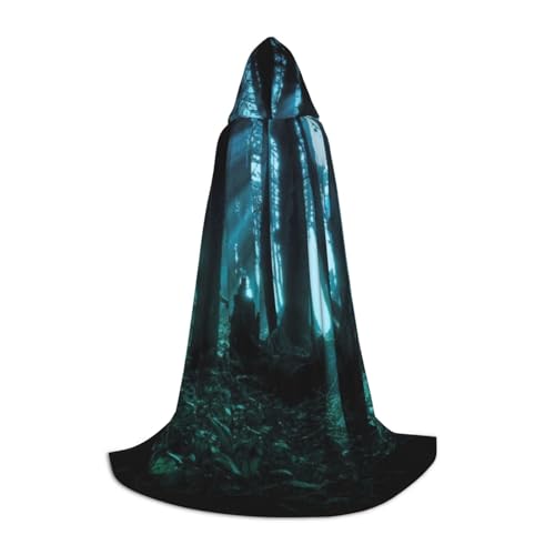 Halloween Bodenlanger Kapuzenumhang Geist versteckt hinter den Bäumen Druck Kapuzenumhang für Teenager Halloween Bodenlanger Kapuzenumhang Geist versteckt hinter den Bäumen Druck Kapuzenumhang für Teenager von EVIUS