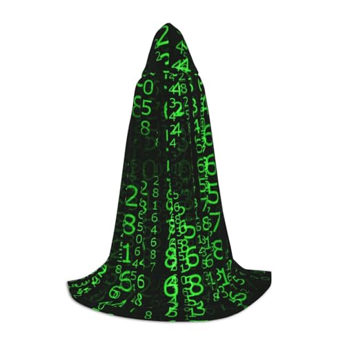 Halloween-Umhang mit Kapuze, bodenlang, Hacker-Era-Druck, Kapuzenumhang für Teenager Halloween-Umhang mit Kapuze, bodenlang, Hacker-Era-Druck, Kapuzenumhang für Teenager von EVIUS
