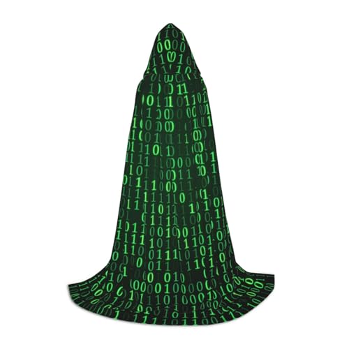 Halloween-Umhang mit Kapuze, bodenlang, Hacker-Era-Druck, Kapuzenumhang für Teenager Halloween-Umhang mit Kapuze, bodenlang, Hacker-Era-Druck, Kapuzenumhang für Teenager von EVIUS