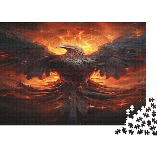 Blackbird Puzzles Spiel Spielepuzzles Für Erwachsene Impossible Fire Background Puzzle Farbenfrohes Legespiel Geschicklichkeitsspiel Für Die Ganze Familie 500pcs (52x38cm) von EVMILA
