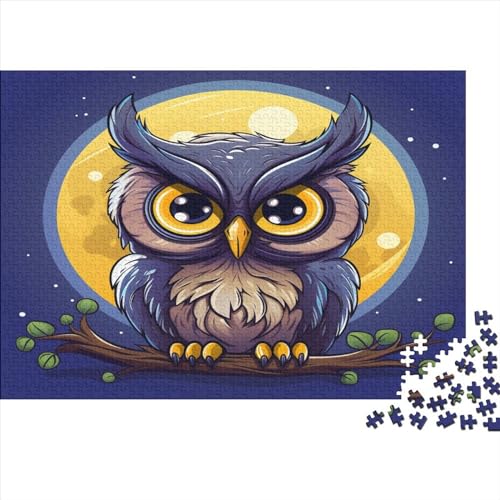 Blue Owl Künstlerisches Im Stil- Premium Cartoon Tiers Puzzle Sonderkollektion Holzpuzzle Für Erwachsene Und Jugendliche Puzzles Spiel 300pcs (40x28cm) von EVMILA