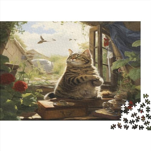 Cat Impossible Puzzle, Geschicklichkeitsspiel Für Die Ganze Familie, Farbenfrohes Legespiel, Animal Erwachsenenpuzle 1000pcs (75x50cm) von EVMILA